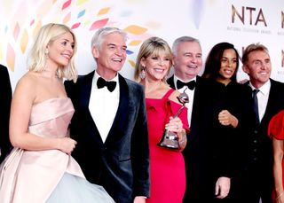 Eamonn Holmes and Ruth Langsford alongside co-presenters Holly Willoughby and Phillip Schofield