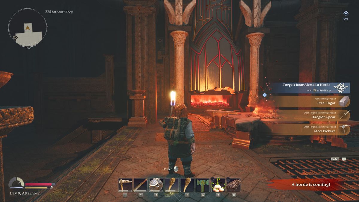 Return to Moria Steel Pickaxe - Reactivating the forge