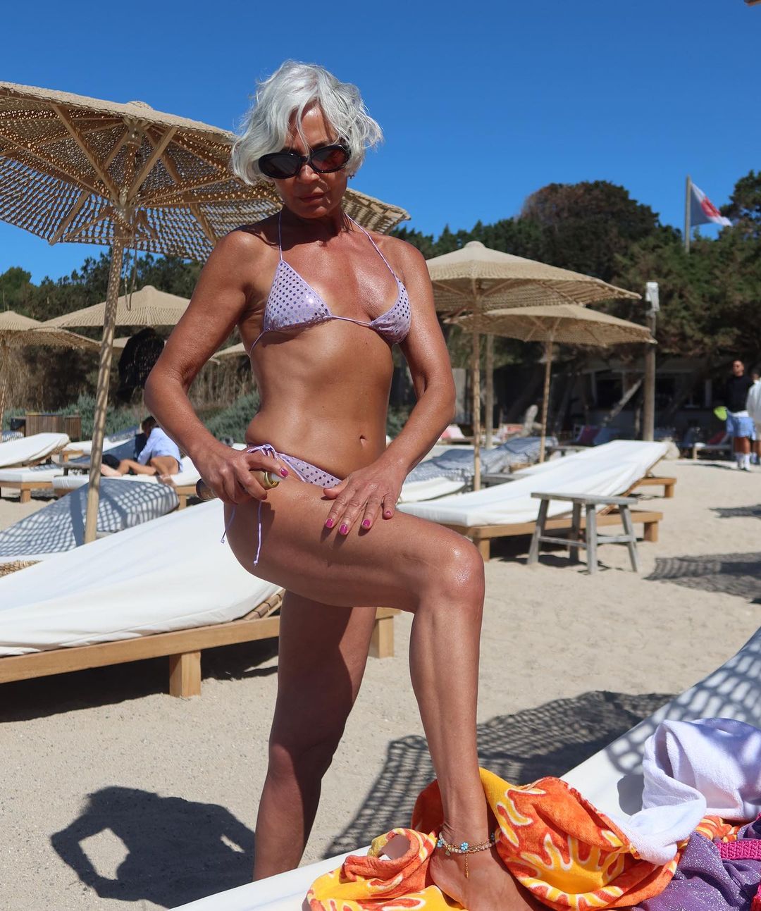 Grece Ghanem weaing sparkly bikini