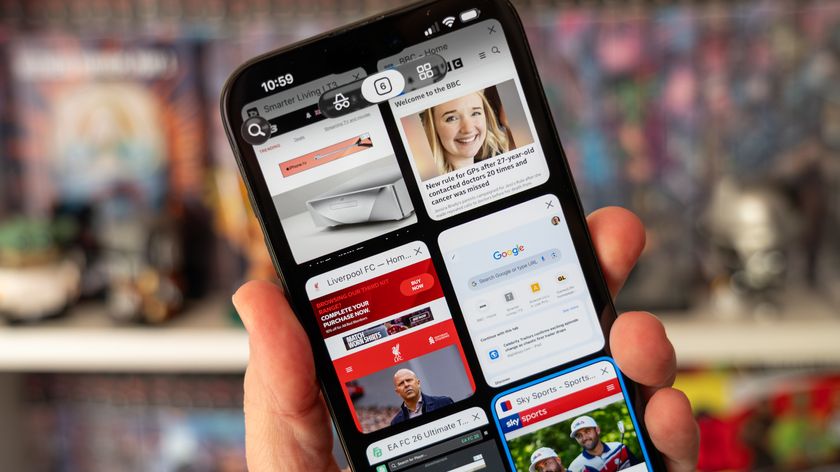 Google Chrome running on iPhone 16 Pro Max with iOS 26
