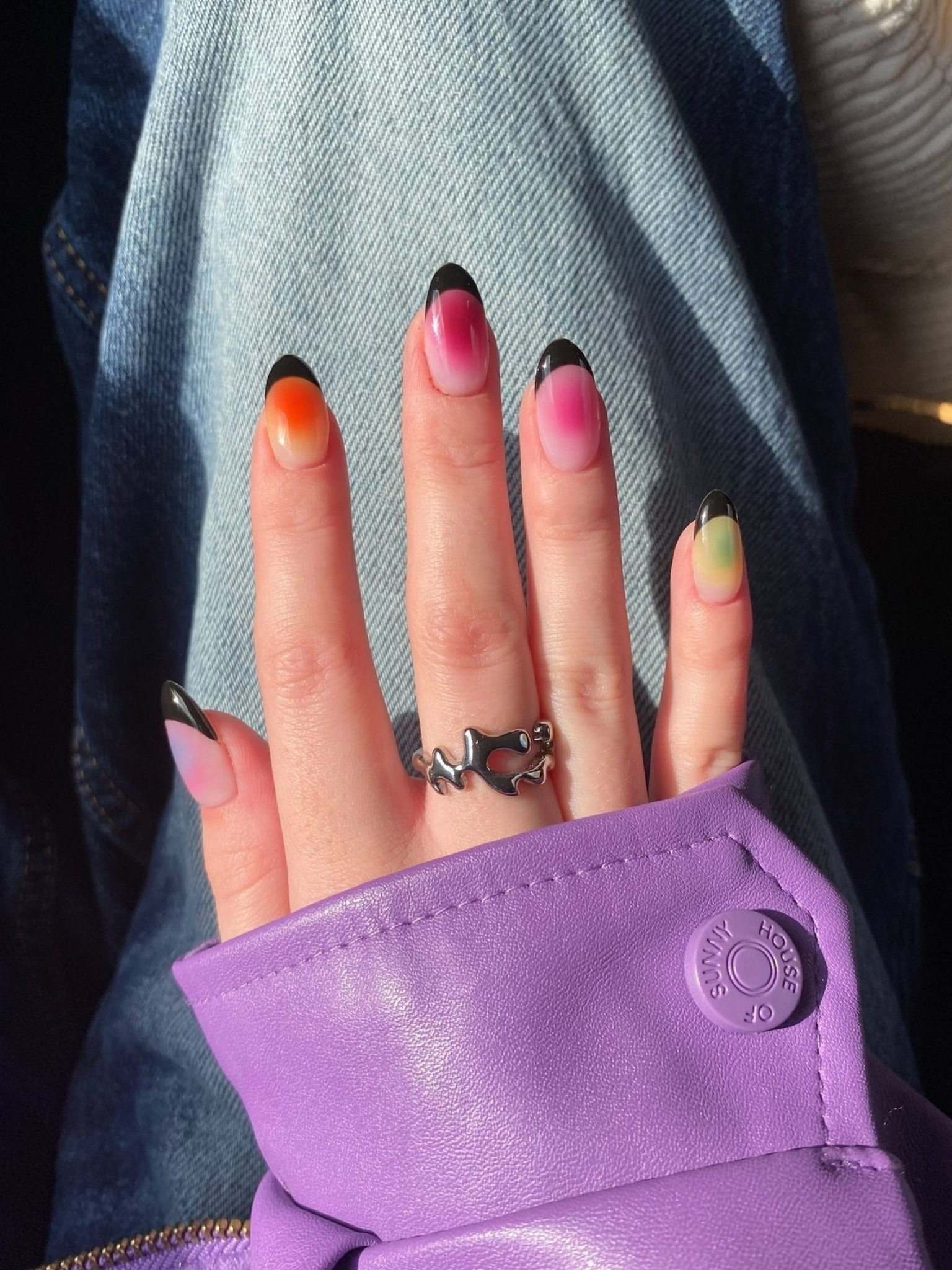 Tie-Dye Ombr&amp;eacute; nails