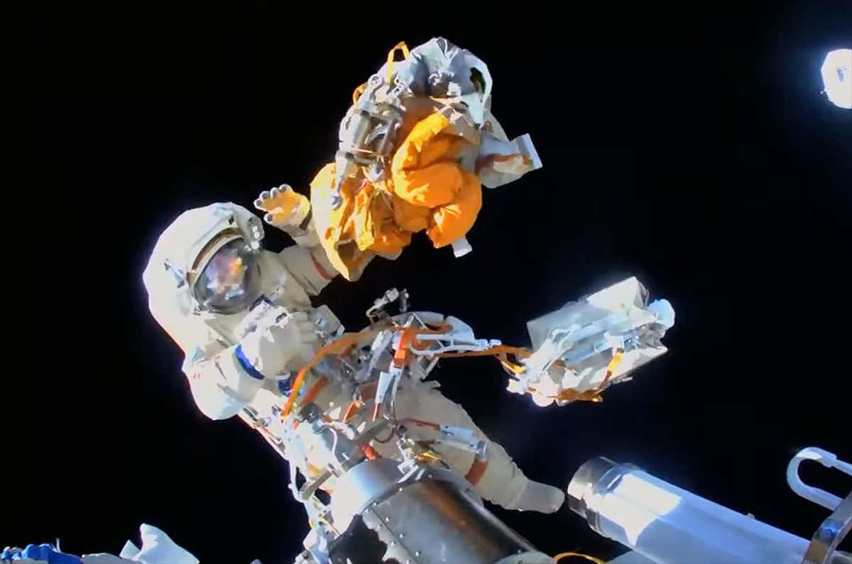 Watch 2 Russian Cosmonauts Take a Spacewalk Today