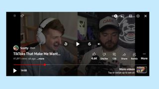 New YouTube UI on playlist video