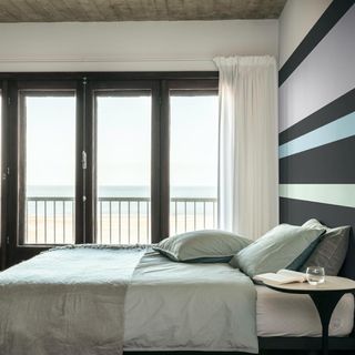 bedroom with windows