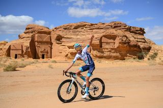 Finlay Pickering rides in the desert