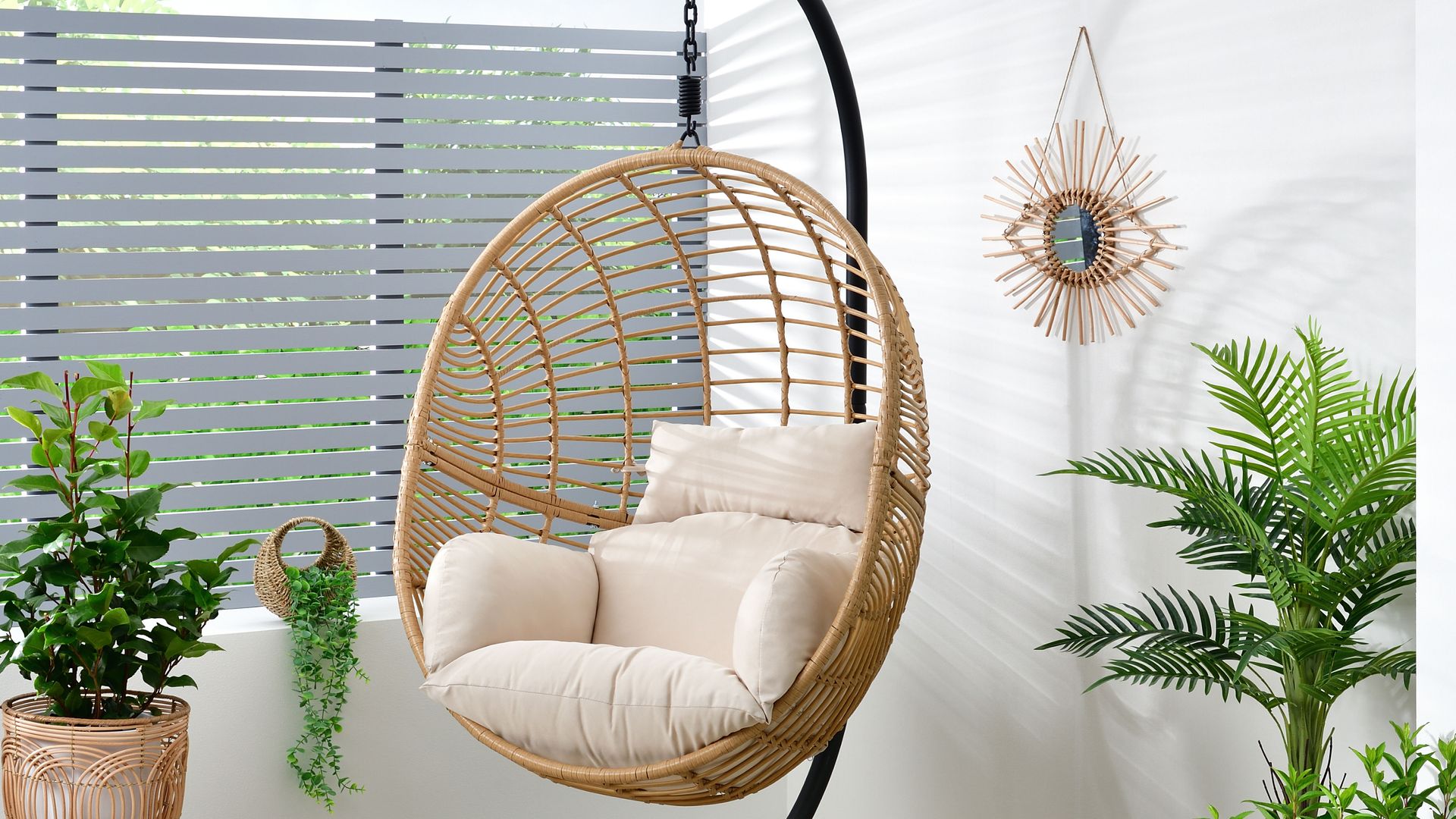 B&M hanging egg chairs are back in stock with a new design Gardeningetc