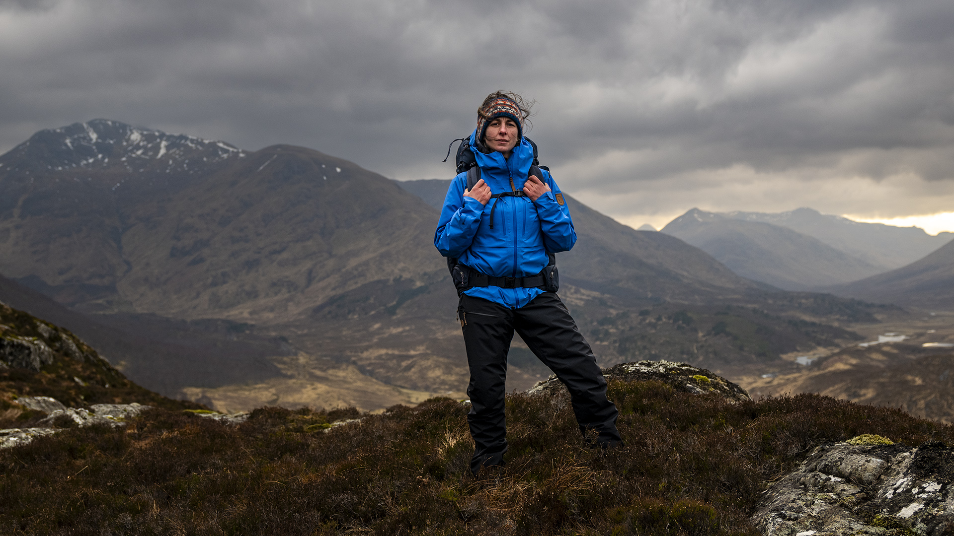 Fjallraven GORE-TEX jacket in use