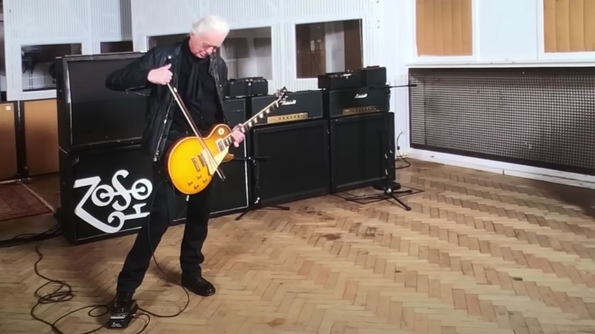 Watch Jimmy Page demo his most iconic guitar gear, including his Les Paul, the Telecaster that “built Led Zeppelin I,” and the Gibson double-neck behind Stairway To Heaven