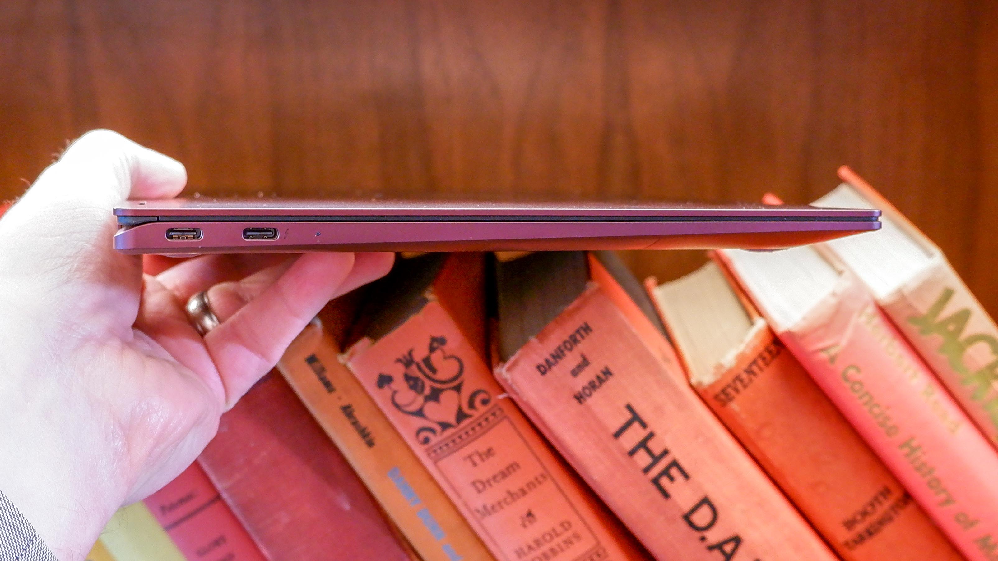 Samsung Galaxy Book2 Pro 360 closed and viewed side on
