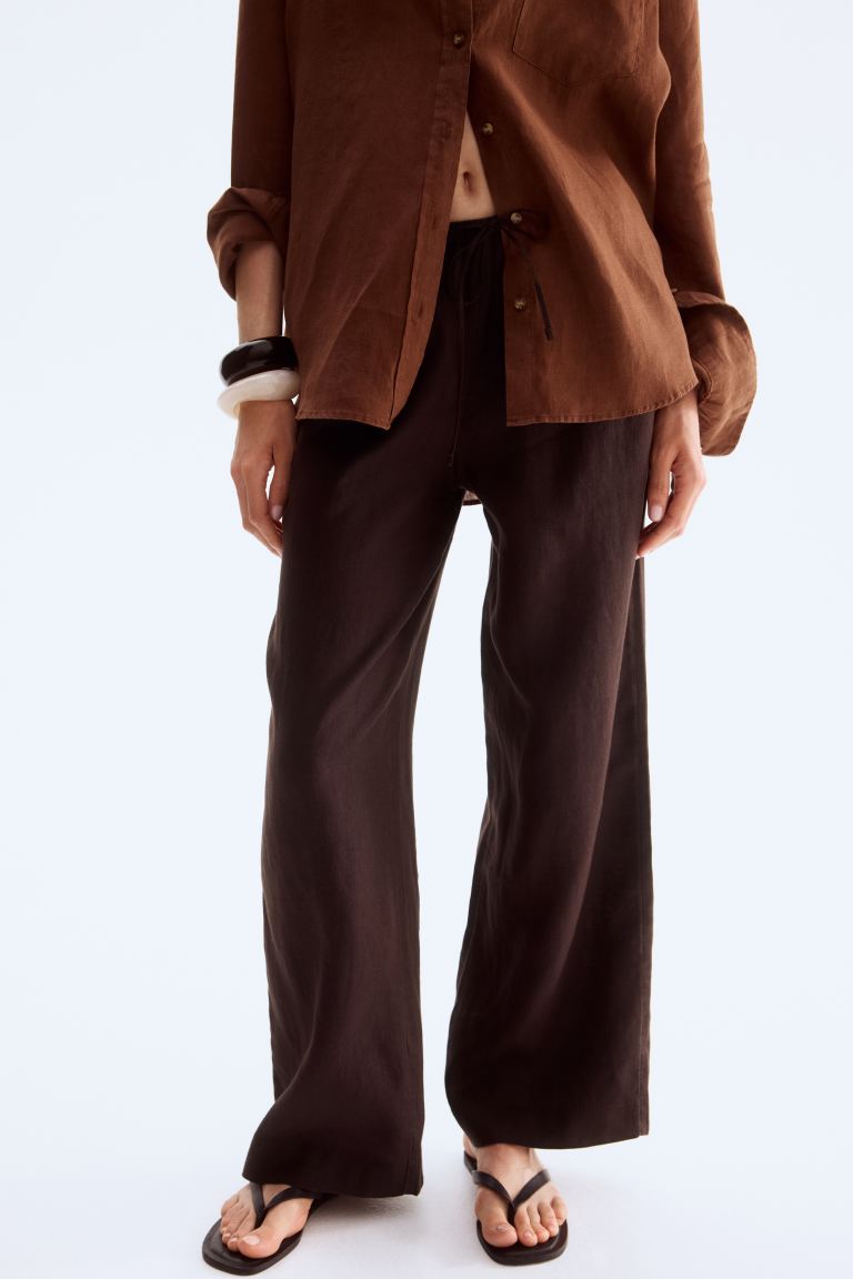 Linen Drawstring Trousers