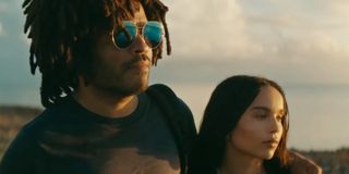 Lenny Kravitz and daughter Zoë in a scene a 2019 Tumi ad