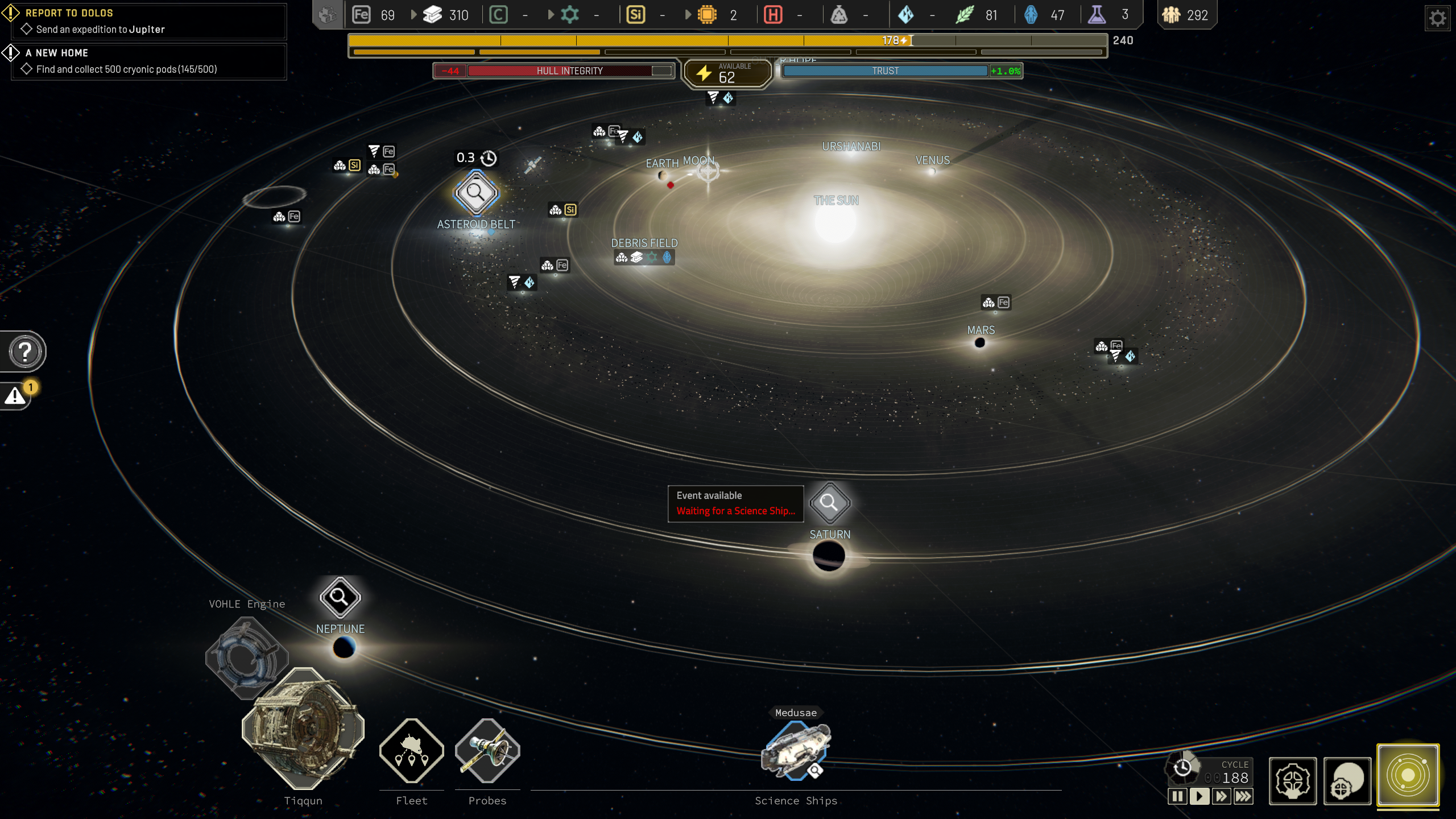 A solar system in Ixion
