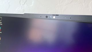 Close up of the webcam on the Origin EON16-X gaming laptop