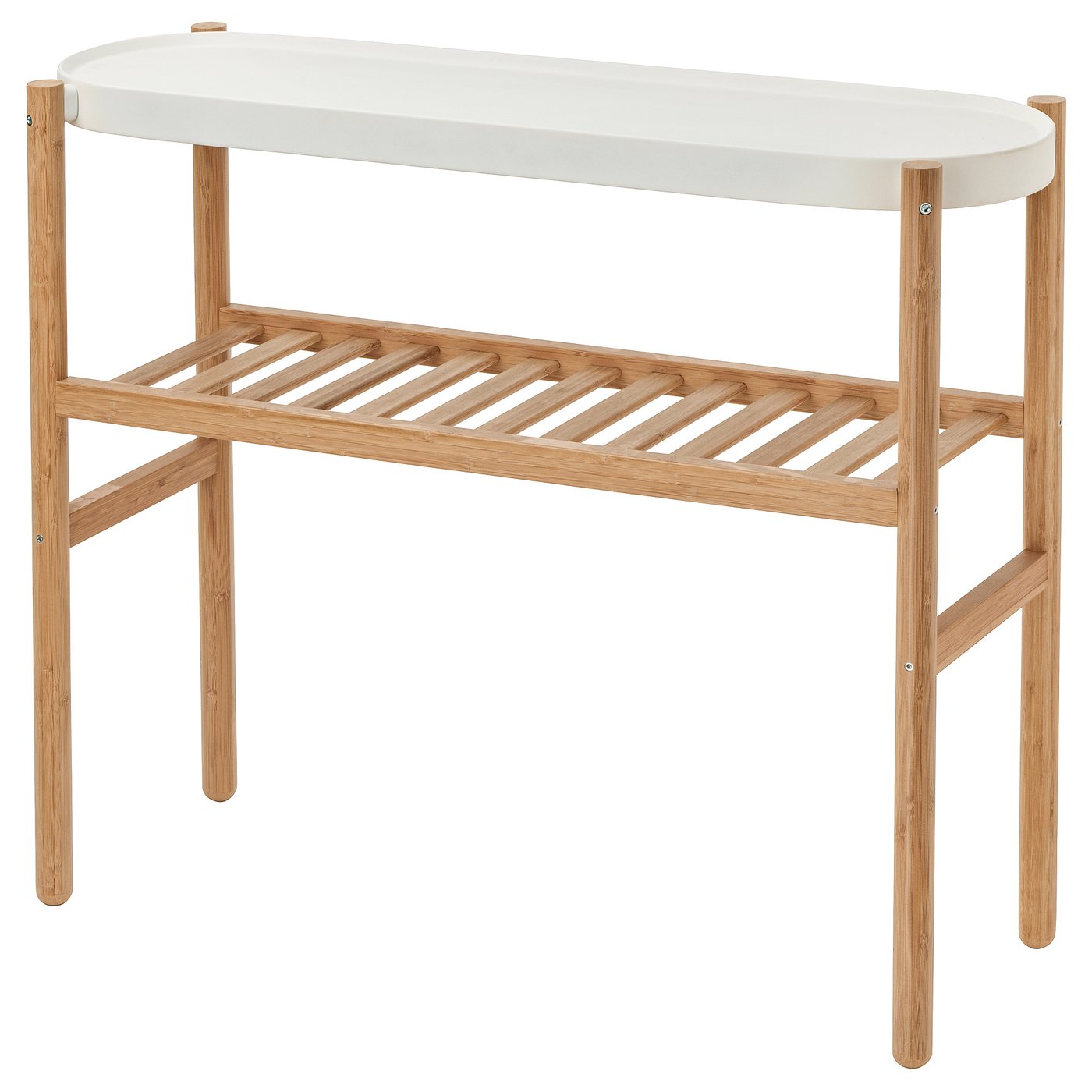 Satsumas Plant Stand - Bamboo/white 27 &amp;frac12; "