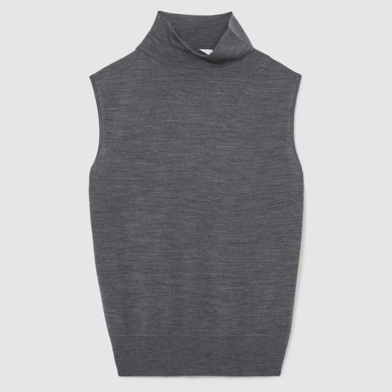 Reiss, merino wool knitted top