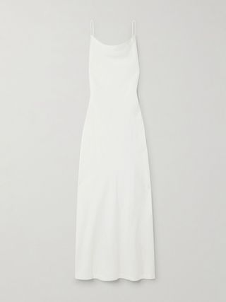 Antibes Open-Back Linen Midi Dress