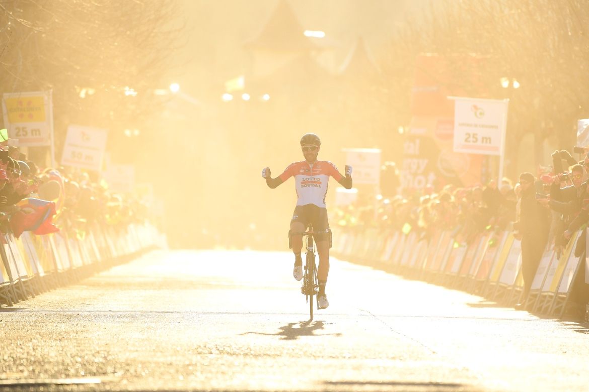 Thomas De Gendt (Lotto Soudal) wins stage 3 of the Volta a Catalunya