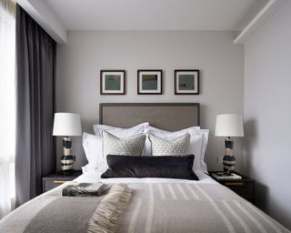 a bedroom design with blackout curtains
