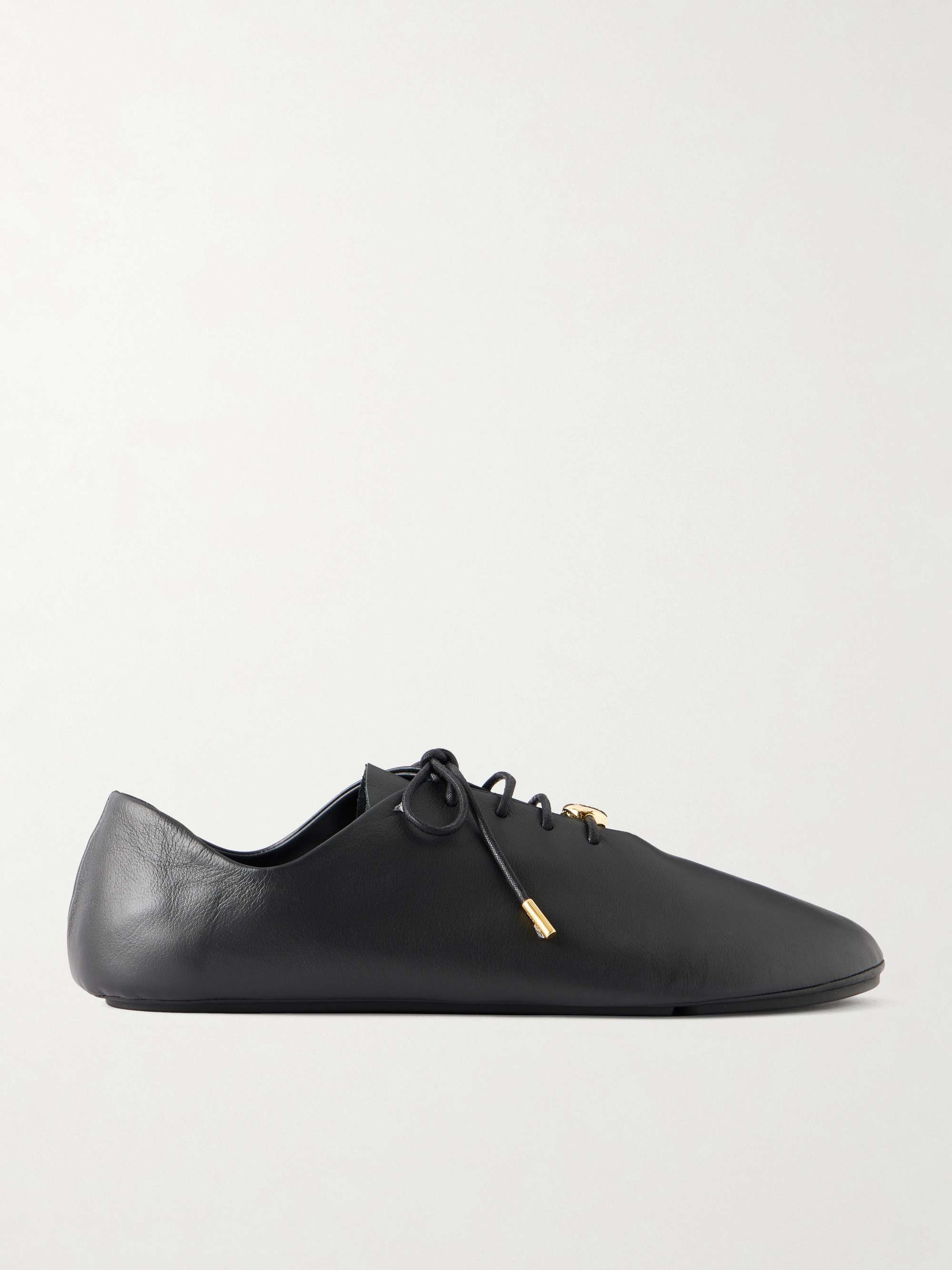 Pebble Embellished Leather Sneakers