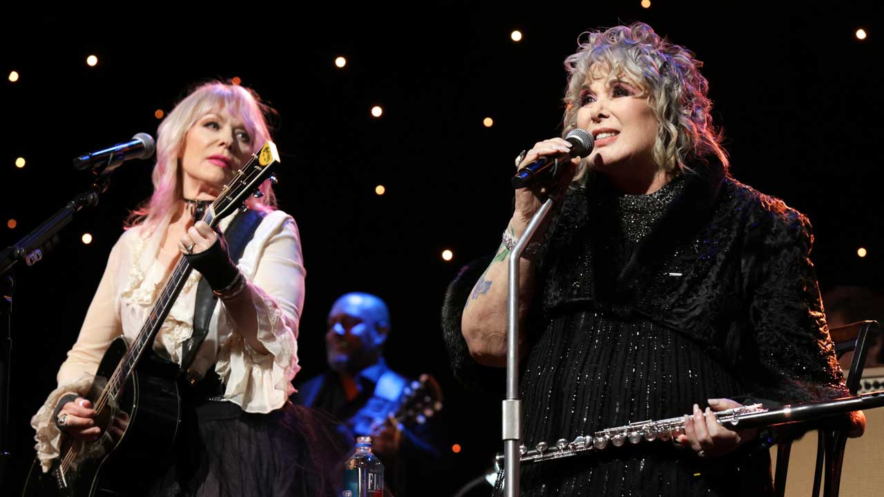 Nancy Wilson and Ann Wilson of Heart perform onstage during the GRAMMY Hall of Fame Gala 2026 at The Beverly Hilton on May 08, 2026 in Beverly Hills, California