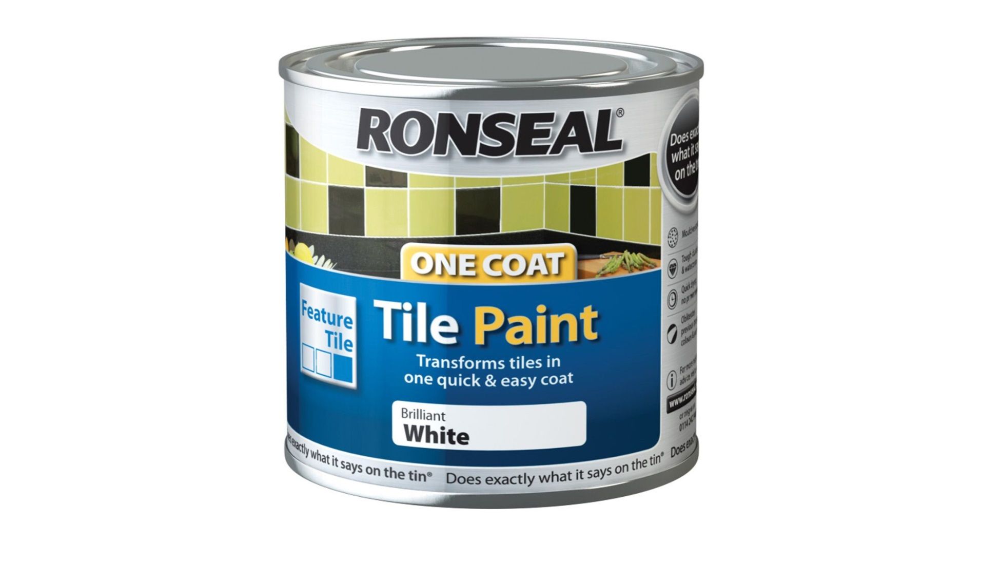 Bedste badeværelsesmaling til fliser: Ronseal High Gloss Tile Paint