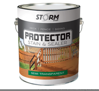 A tin of wood stain and sealant