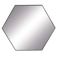 CosmoLiving Hexagon Framed Black Wall Mirror CosmoLiving Hexagon Framed Black Wall Mirror