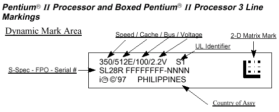 Marking Of Pentium II And Pentium III Processors - Processor and ...