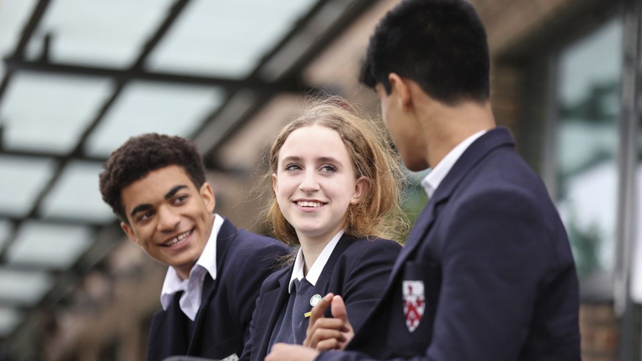 Pupils at Alleyn’s School in south-east London