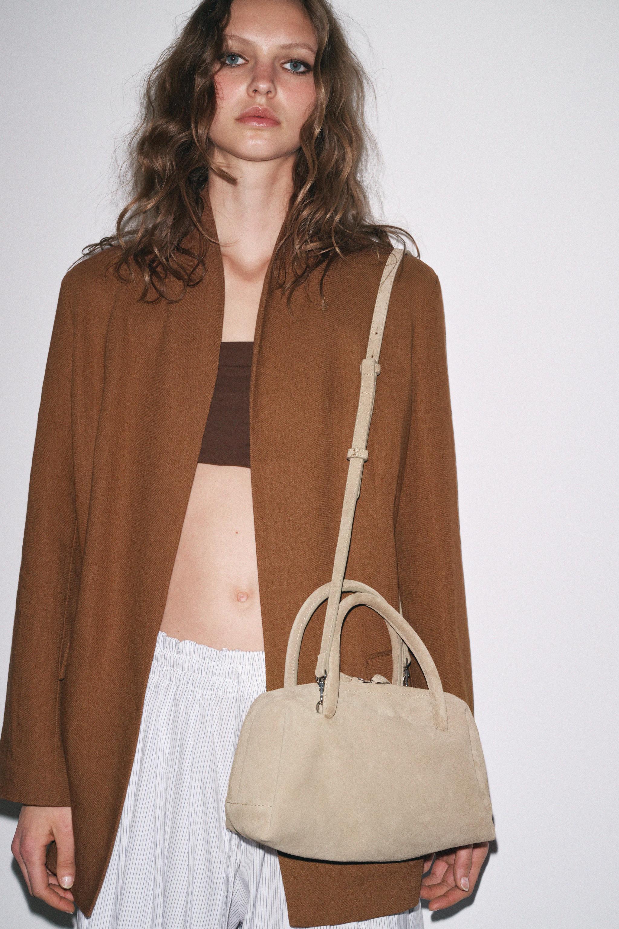 Split Leather Bowling Bag