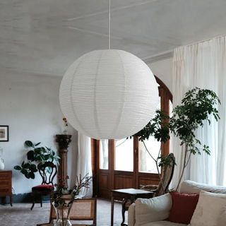 Arturesthome Japanese Simple Wabi-Sabi Ball Chandelier Inspired Paper Hanging Lamp