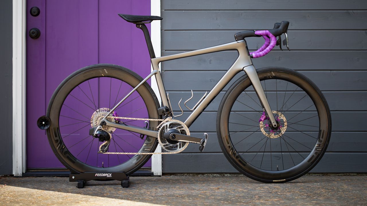 Enve Melee in front of purple door
