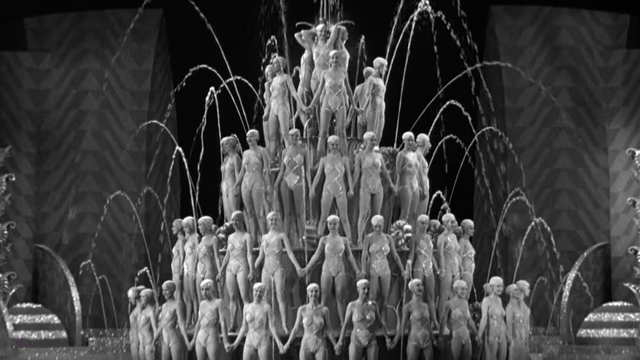 Screengrab of the famous human waterfall of Footlight Parade 1933