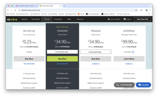 ISL Online cloud pricing September 2024