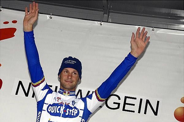 Tom Boonen couldn't pull off the win but went to the podium nonetheless.