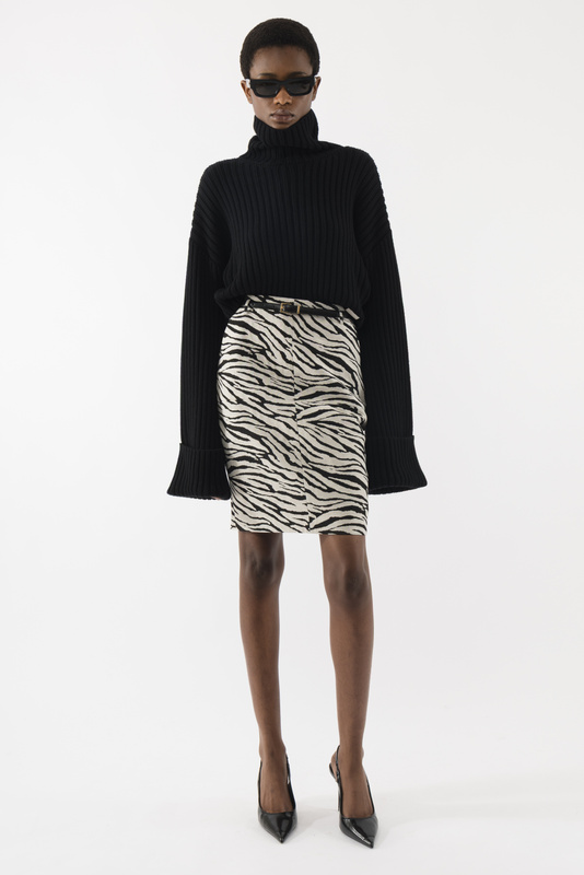 Zebra Jaquard Skirt