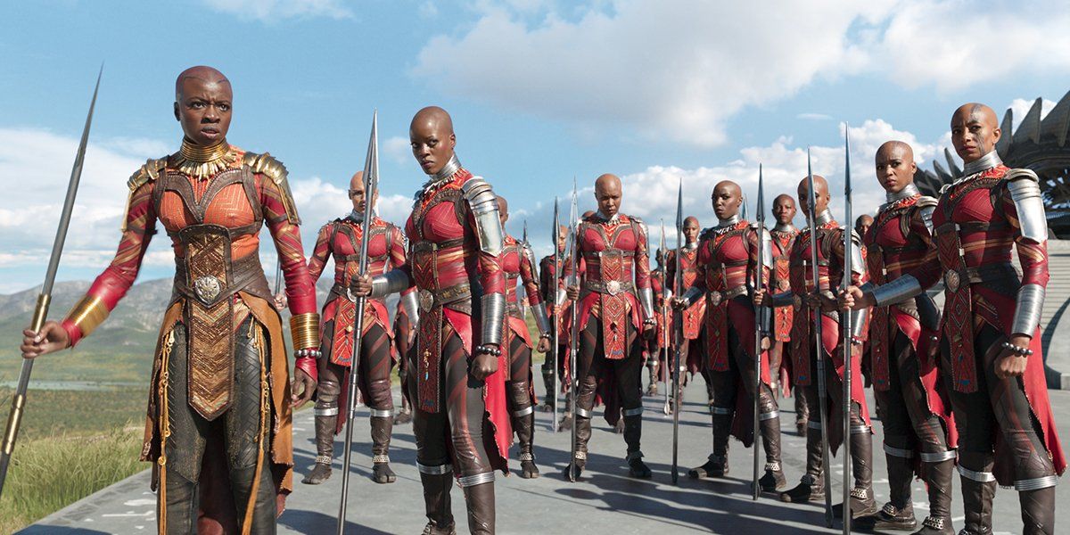 The women of the Dora Milaje in Black Panther