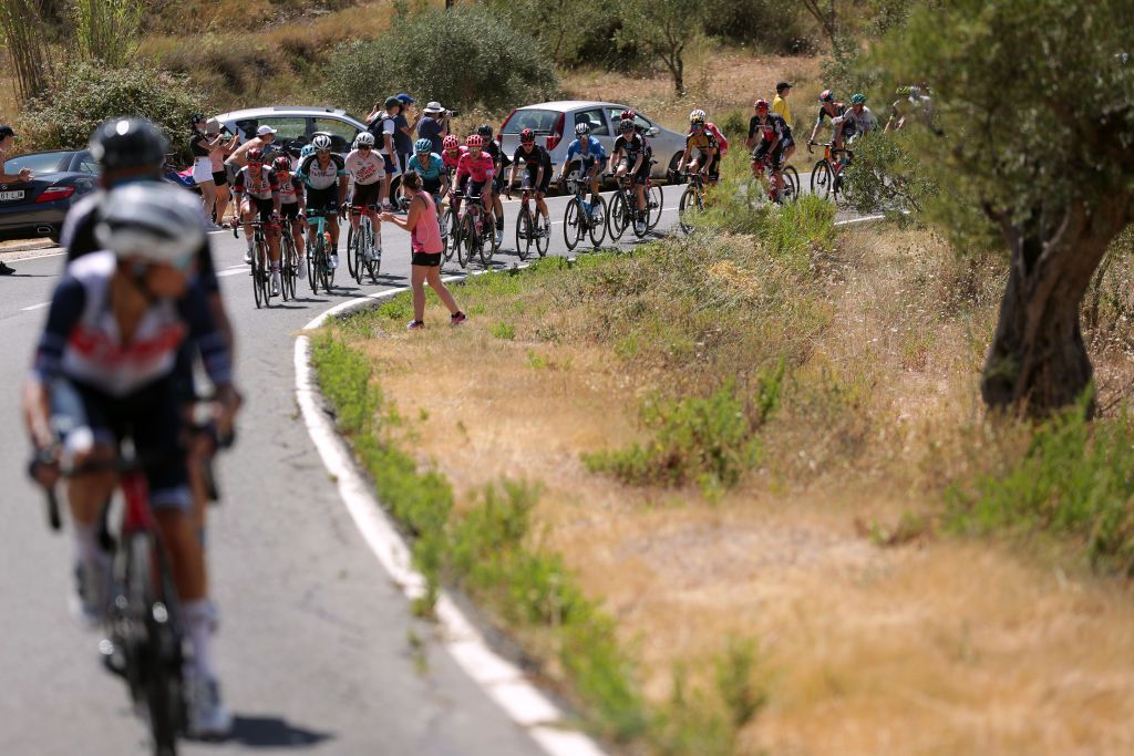 BALCON DE ALICANTE SPAIN AUGUST 20 A general view of the peloton compete during the 76th Tour of Spain 2021 Stage 7 a 152km stage from Ganda to Balcn de Alicante lavuelta LaVuelta21 on August 20 2021 in Balcn de Alicante Spain Photo by Gonzalo Arroyo MorenoGetty Images