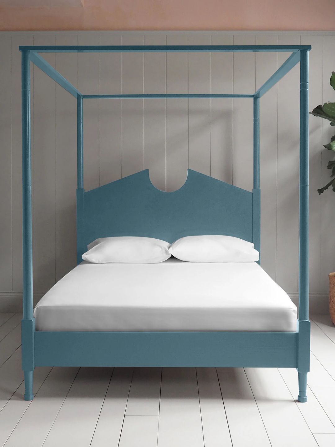Nix by Nicola Harding, Out for the Count Four Poster Bed in Marine Blue