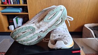 the soles of the saucony ride 17