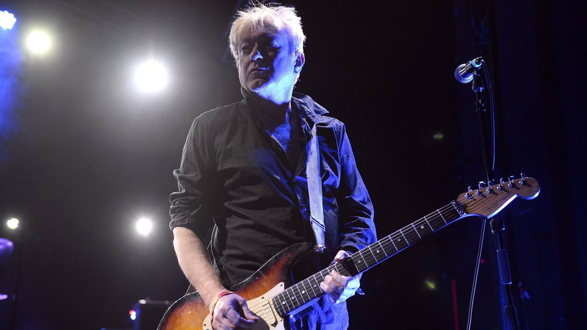 Musician Andy Gill of the band Gang of Four performs onstage during Beach Goth Festival at The Observatory on October 22, 2016 in Santa Ana, California