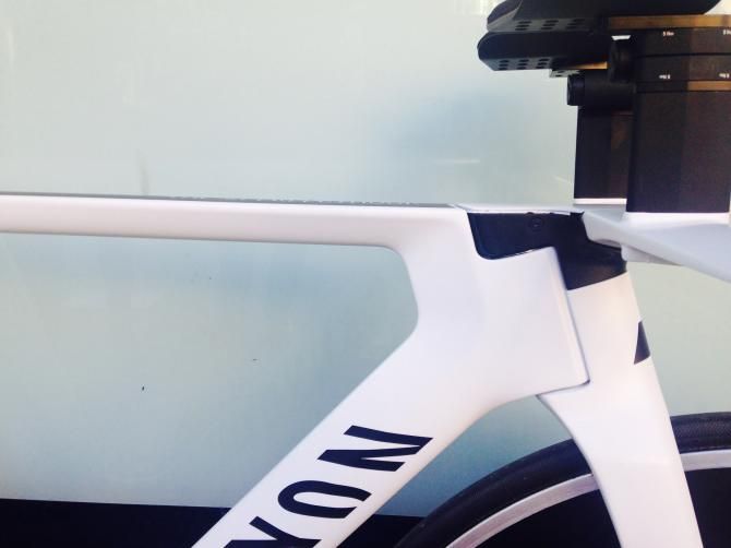 A side view of the aero Canyon headtube