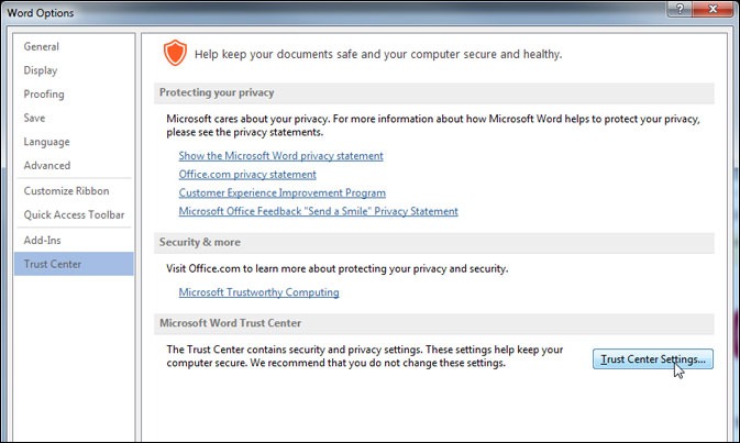 protected view microsoft word