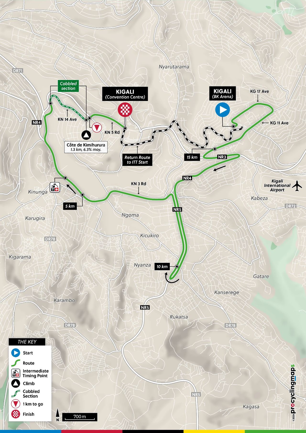 The course for the 2025 World Championships time trial