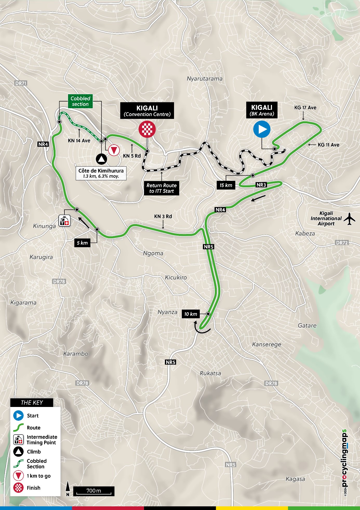 The course for the 2025 World Championships time trial