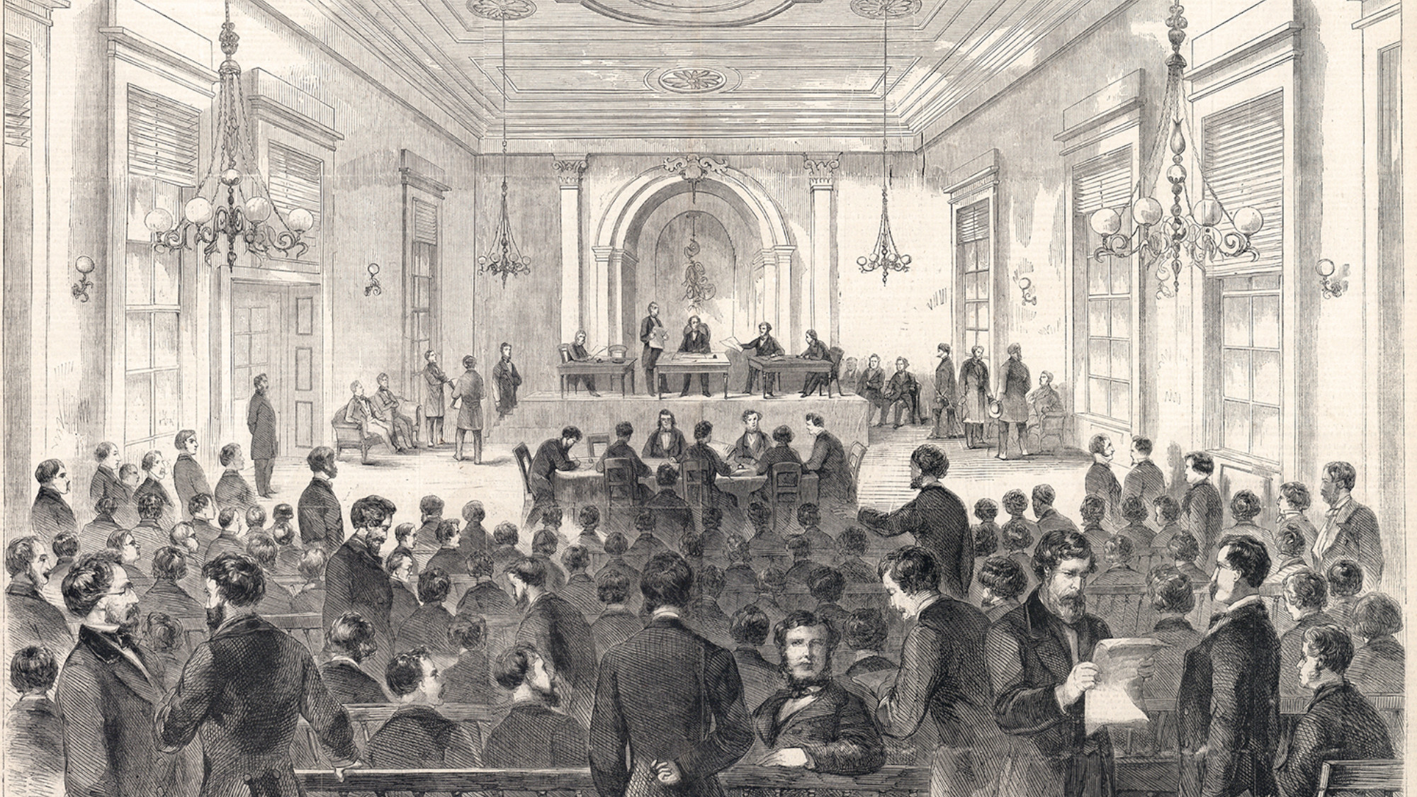 Delegates at the Willard Hotel peace conference