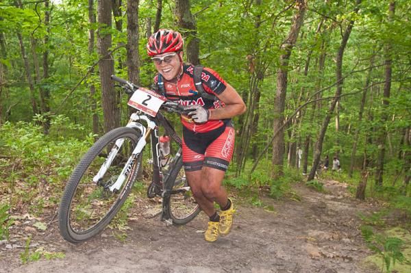 Amanda Carey on her way to a win at the Lumberjack 100