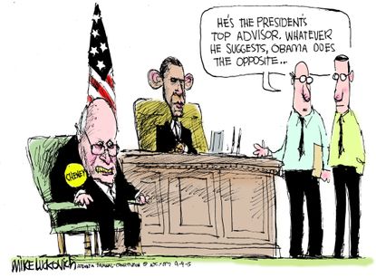 Obama cartoon U.S. Dick Cheney