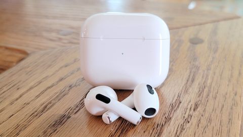 The Apple AirPods 3 wireless earbuds and charging case