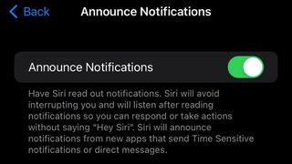Notifications screen on iPhone 11